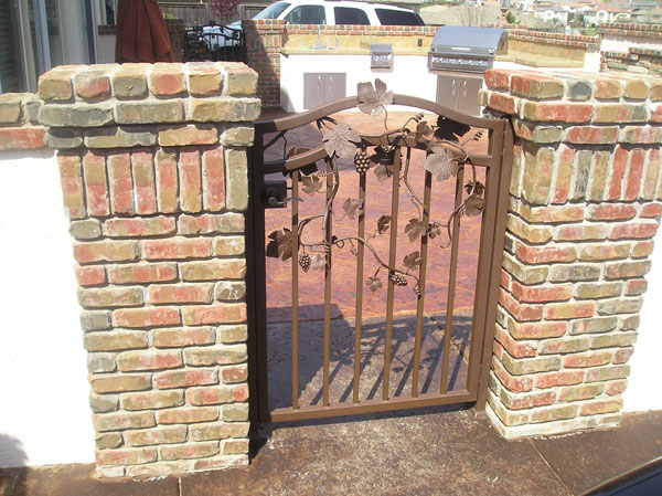Wrought Iron Courtyard Gate Carlsbad